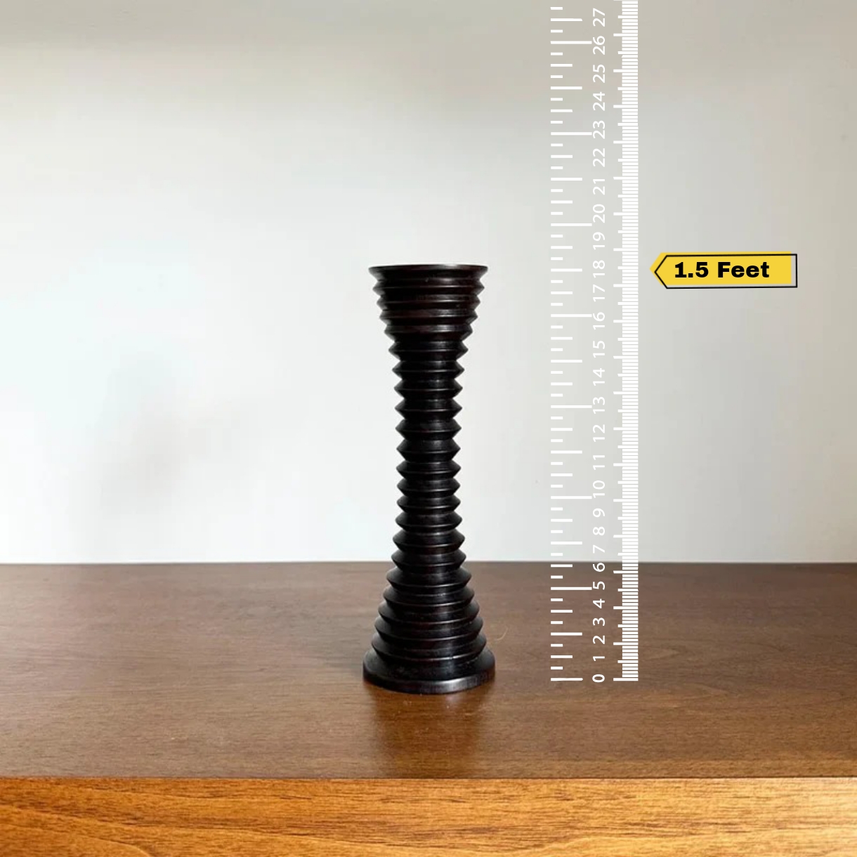 Handcrafted Wooden Tall Floor Vase – Ribbed Spiral Design (1.5 ft / 2 ft / 3 ft) | Kailash Handicrafts - Image 7