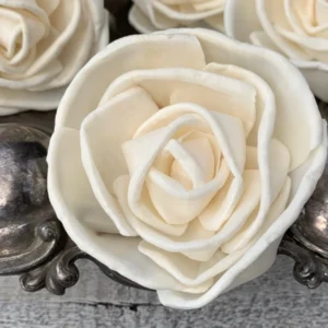 Handcrafted Sola Wood Rose Flower – Natural Ivory Wooden Rose for Wedding, Home Décor & DIY Crafts
