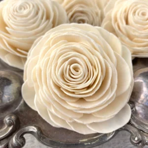 New Beauty Sola Wood Flower – Handcrafted Natural Ivory Wooden Flower for Wedding, Bouquet & Home Décor