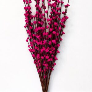 Artificial Sola Wood Buds Flowers Bunch for Home Decor & Gifting (Without Vase/Pot) (10, Pink)