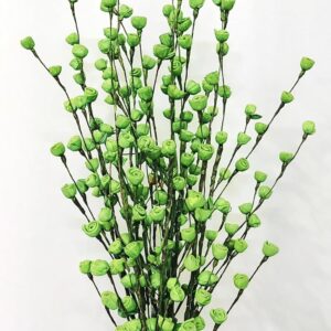 Artificial Sola Wood Buds Flowers Bunch for Home Decor & Gifting (Without Vase/Pot) (10, Green)