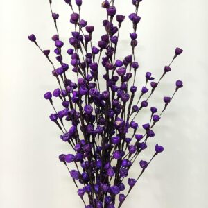 Artificial Sola Wood Buds Flowers Bunch for Home Decor & Gifting (Without Vase/Pot) (10, Purple)