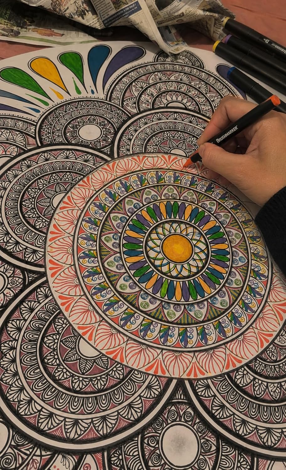 Luxury Handmade Mandala Wall Art with LED Backlight – Premium Wooden Circular Wall Decor | Aesthetic Home Decoration | Boho Spiritual Mandala Art for Living Room - Image 7